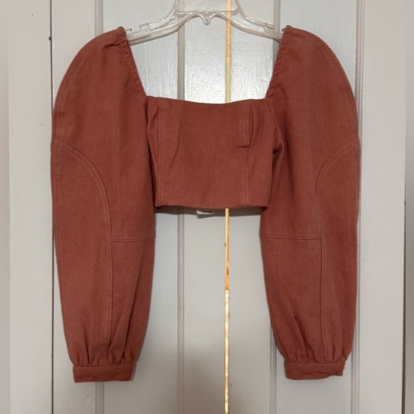 Free People Marley Denim 2 Piece Set in Rose Smoke - Picture 8 of 11